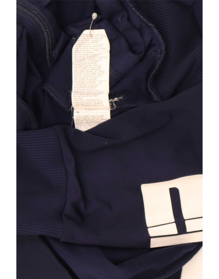 Puma Mens Graphic Chándal Top Chaqueta Grande Azul Marino Poliéster