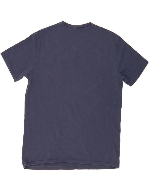 PULL & BEAR Mens Graphic T-Shirt Top Small Navy Blue Cotton