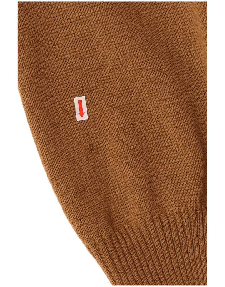 VINTAGE Suéter cárdigan para hombre IT 54 XL Lana marrón