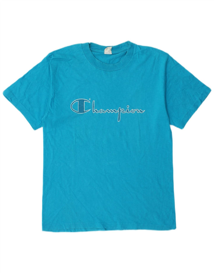 Champion Camiseta Gráfica Para Hombre Top Algodón Azul Medio