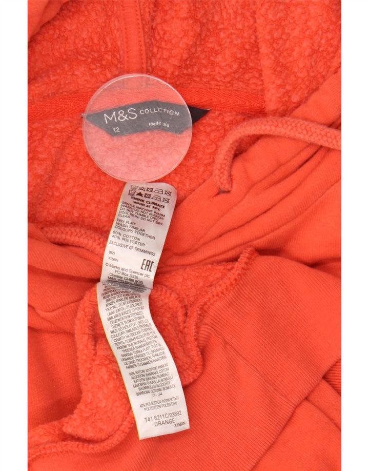 Marks & Spencer Jersey con capucha extragrande para mujer UK 12 Algodón naranja mediano