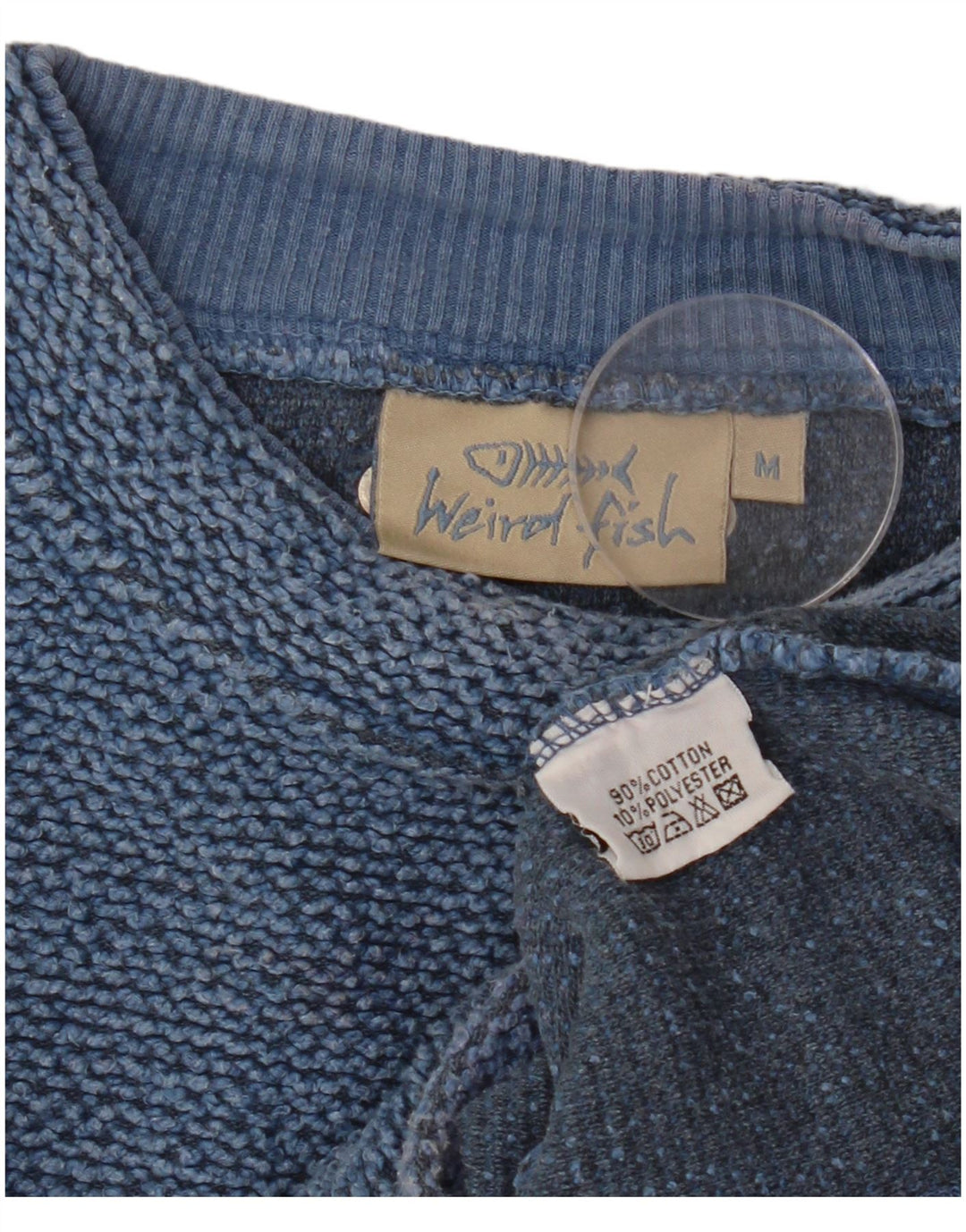 WEIRD FISH Sudadera para mujer Jumper UK 44 Algodón azul medio