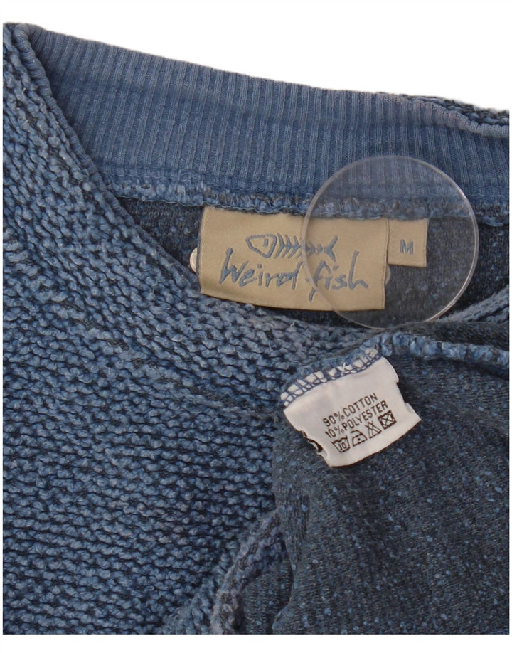 WEIRD FISH Sudadera para mujer Jumper UK 44 Algodón azul medio
