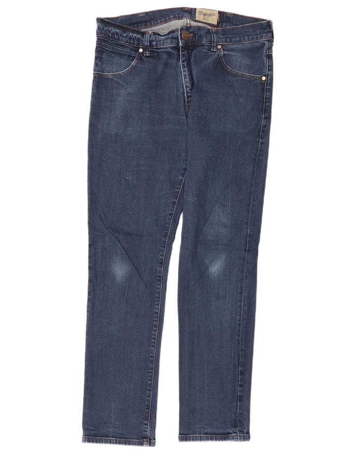 Wrangler Vaqueros rectos para hombre W34 L32 Algodón azul