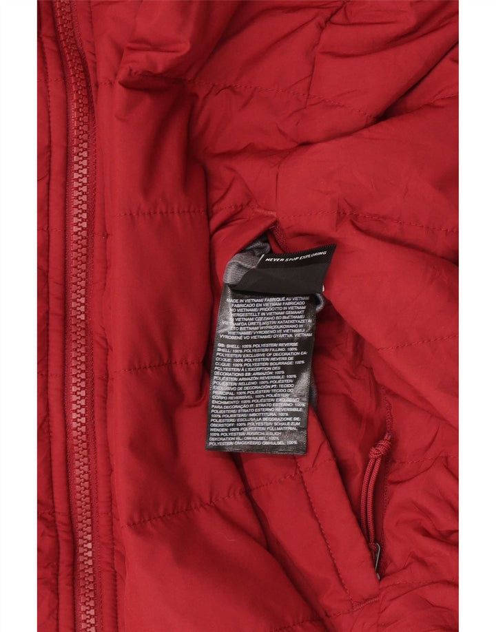 The North Face Chaqueta acolchada reversible para mujer UK10 Small Borgoña