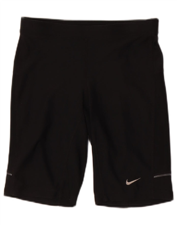 Nike Pantalones cortos deportivos Dri Fit para mujer UK 8 Small Poliéster negro