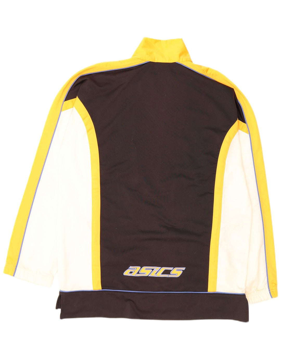 ASICS Mens Graphic Chándal Top Jacket XL Negro Colorblock Poliéster