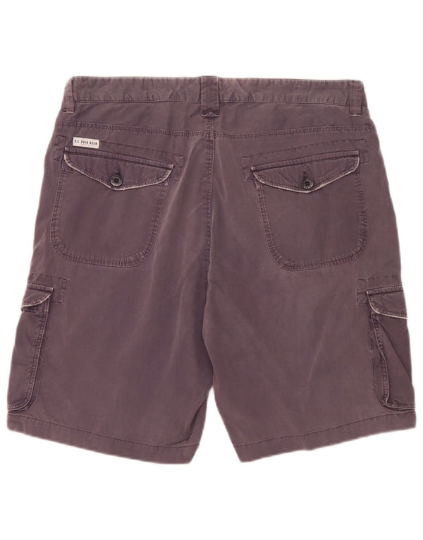 Asociación de Polo de EE. UU. Shorts cargo para hombre W36 Algodón negro grande