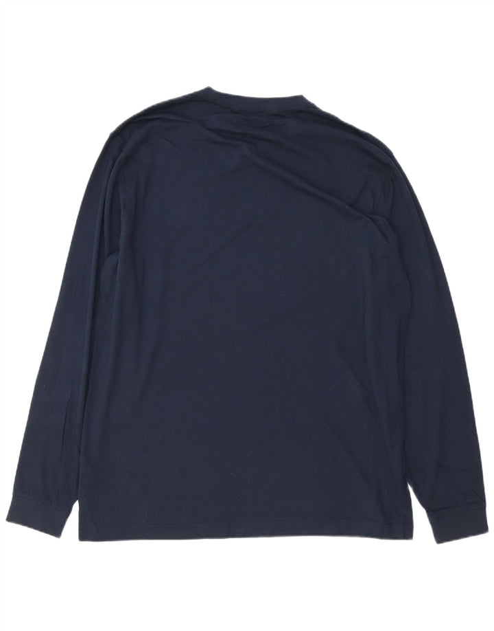 L.L.BEAN Camiseta gráfica de ajuste tradicional para hombre Manga larga Azul marino mediano