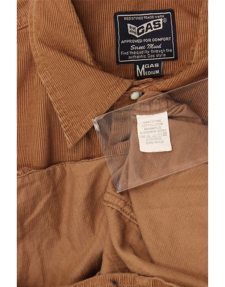 Camisa De Pana Gas Hombre Algodón Marrón Medio
