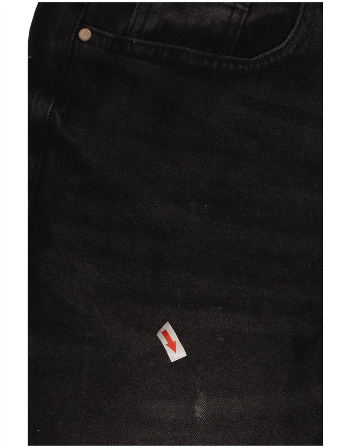 Zara Pantalones cortos de mezclilla para hombre EU 44 Large W34 Algodón negro