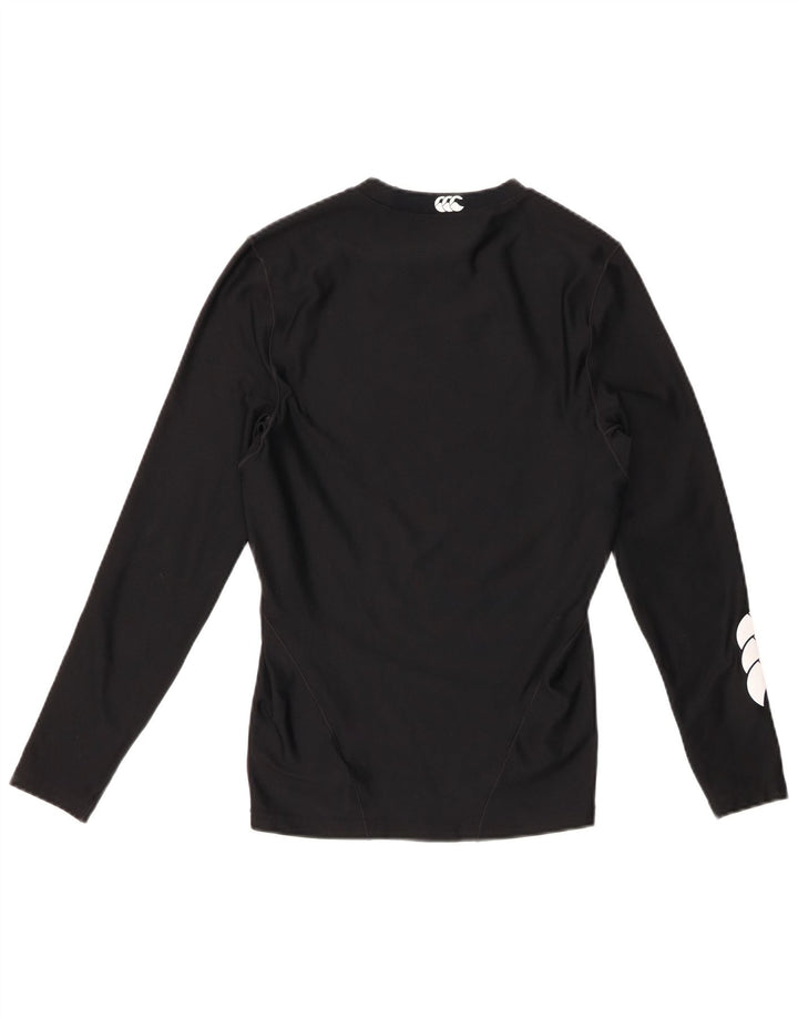 CANTERBURY Top gráfico para mujer manga larga UK 12 Poliéster negro mediano