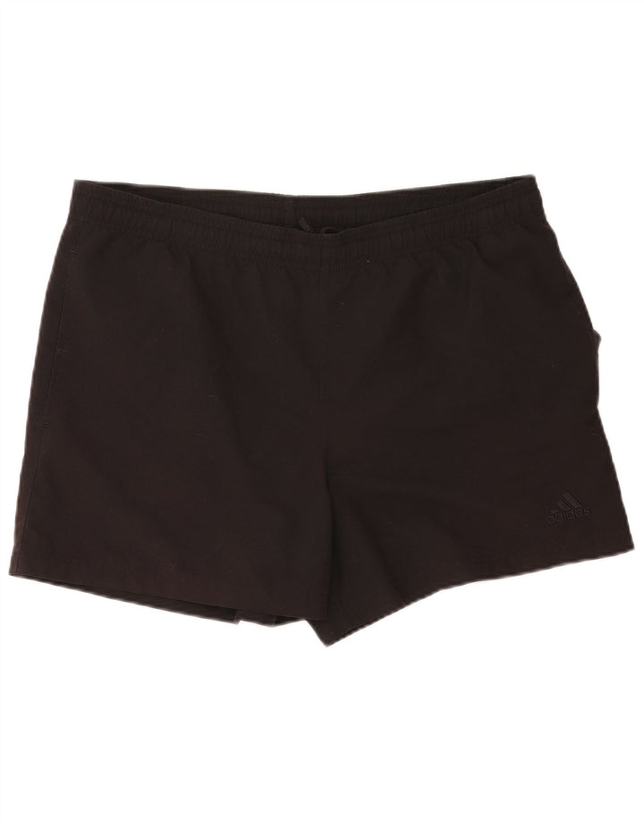 Adidas - Pantalones cortos deportivos para hombre, talla grande, poliéster negro