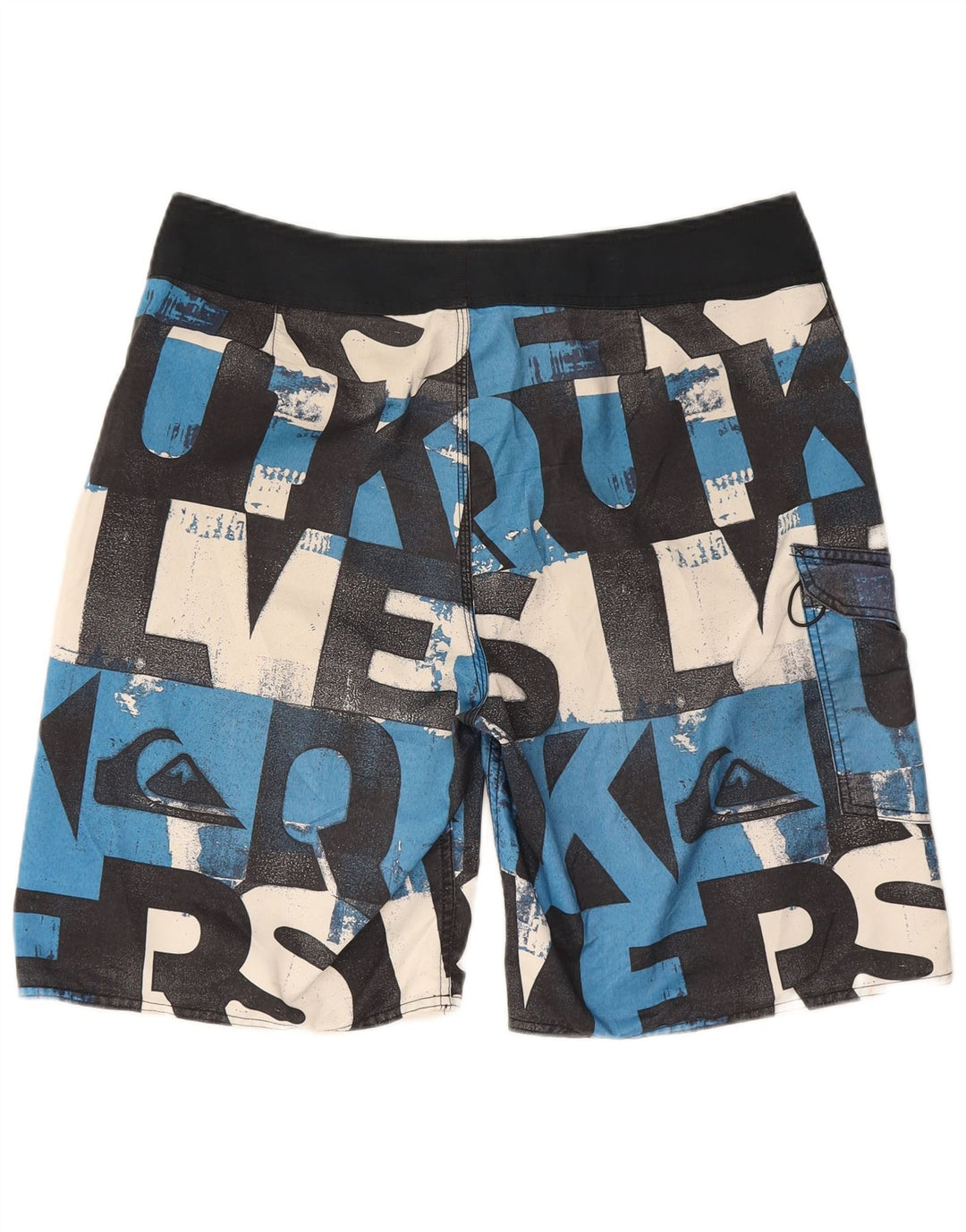 Quiksilver Hombre Graphic Bañador Shorts Grande Poliéster Negro