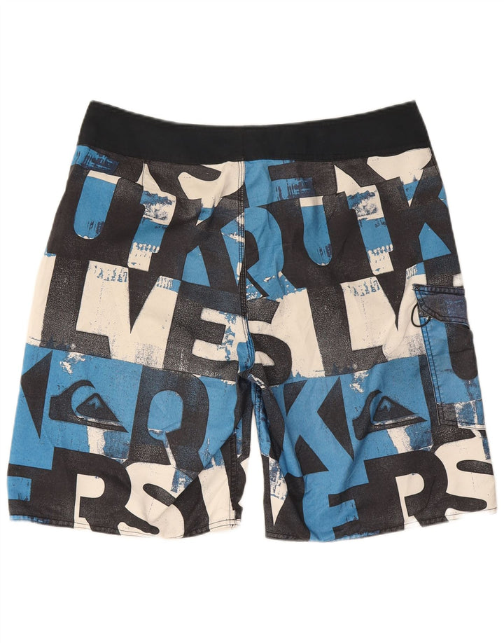Quiksilver Hombre Graphic Bañador Shorts Grande Poliéster Negro