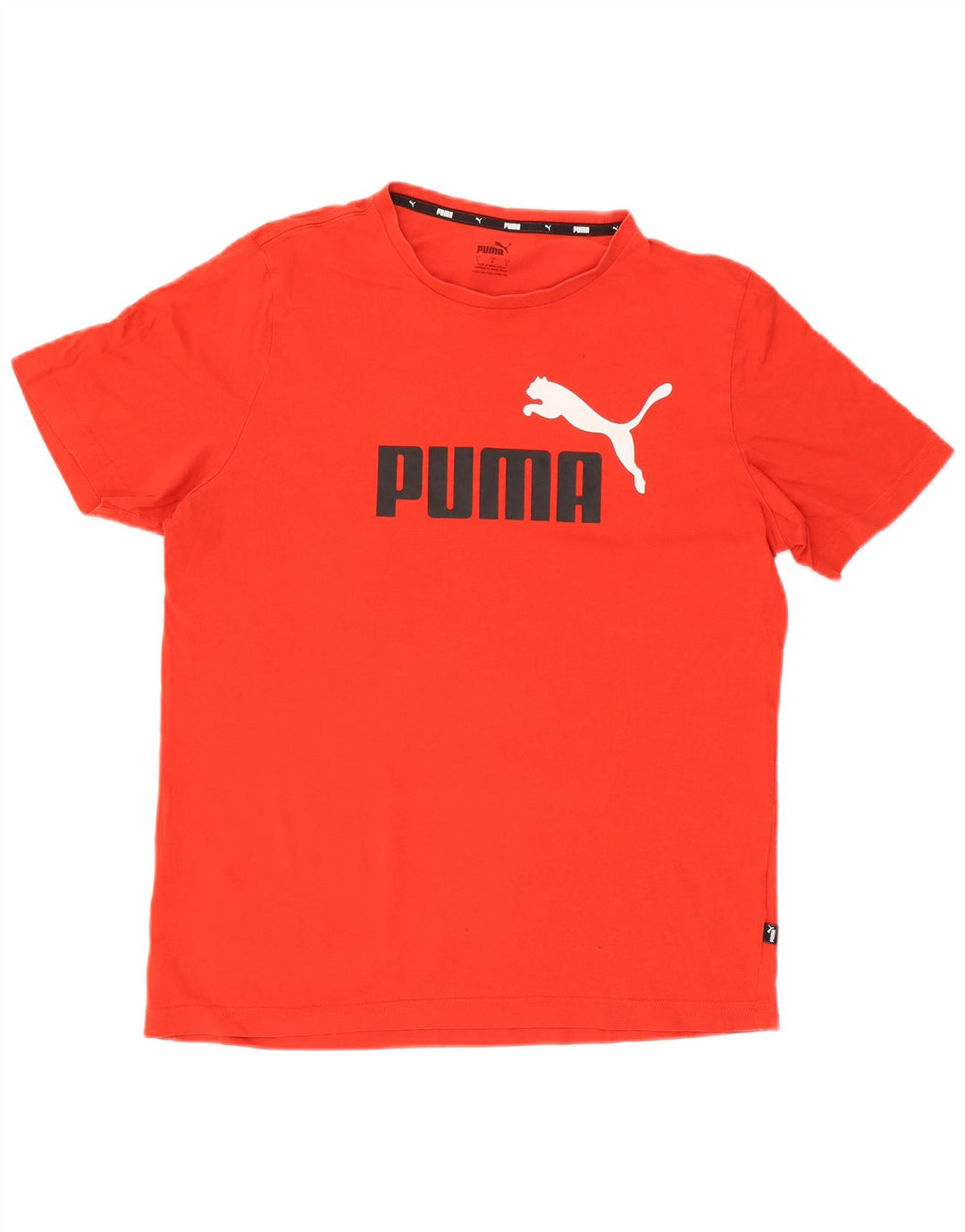 Puma - Camiseta gráfica para hombre, talla grande, algodón rojo