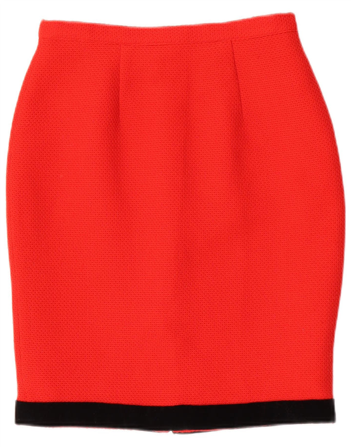 VINTAGE Conjunto de falda de 2 piezas para mujer IT 44 Medio W26 Poliéster rojo