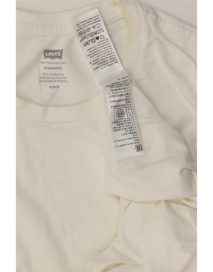 Levi's Camiseta de corte estándar para hombre Top de algodón blanco mediano