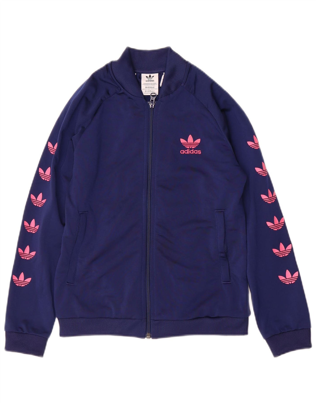 ADIDAS Chaqueta superior de chándal con gráfico azul Prime para niñas 9-10 años Azul marino