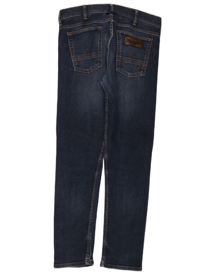 Wrangler Hombre Colton Slim Jeans W32 L32 Algodón Azul