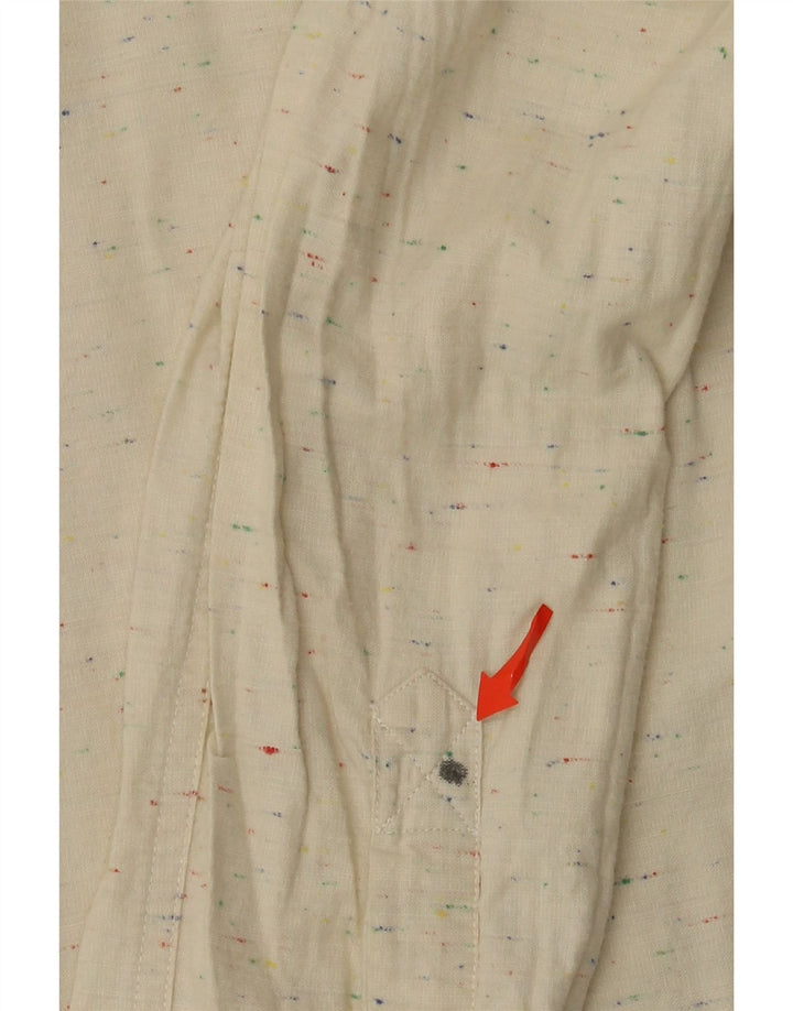 Camisa Barbour Hombre Grande Algodón Moteado Beige