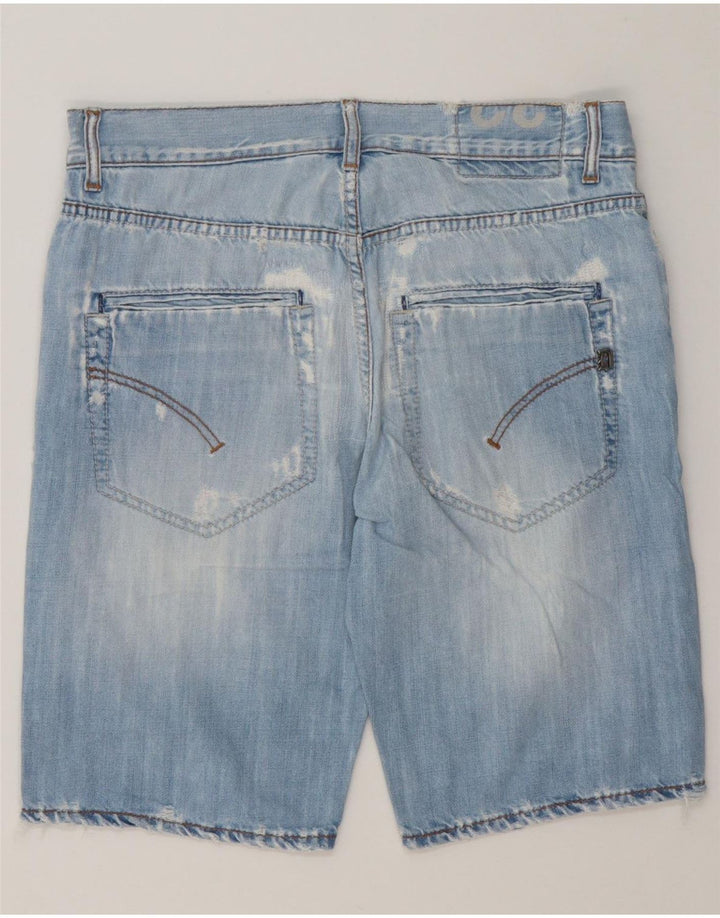 Dondup Pantalones cortos de mezclilla desgastados para hombre W32 Algodón azul medio