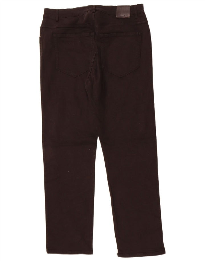 Massimo Dutti Jeans Rectos Mujer EU 42 Large W32 L27 Negro Algodón
