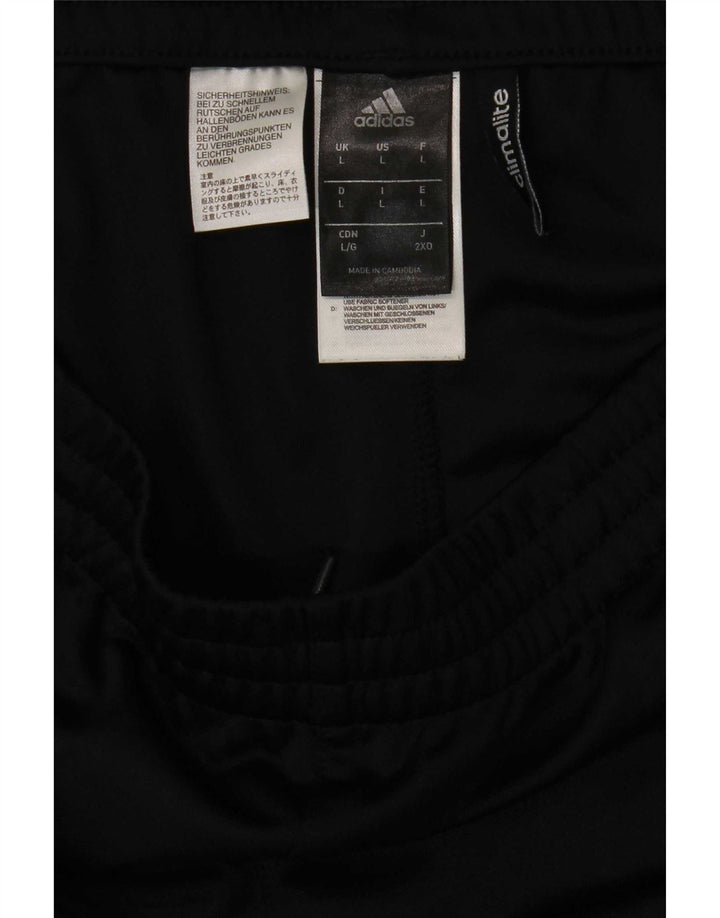 Adidas Mens Climalite Chándal Pantalones Grande Negro Poliéster