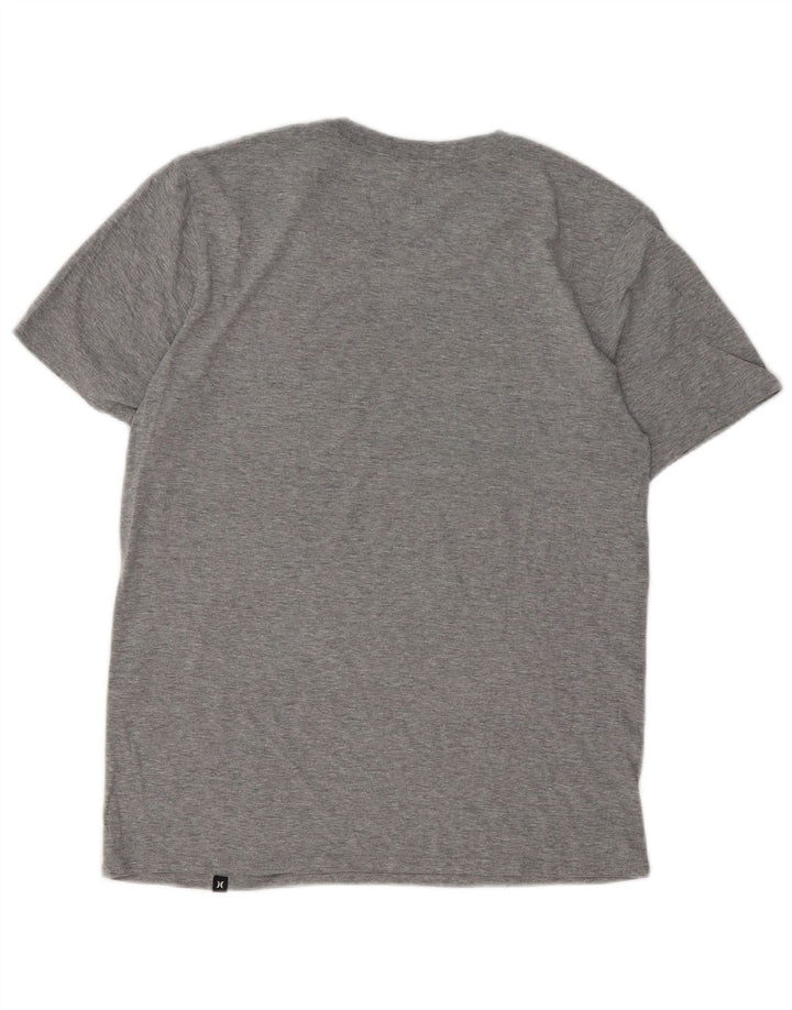 Hurley - Camiseta para hombre, talla pequeña, algodón moteado gris