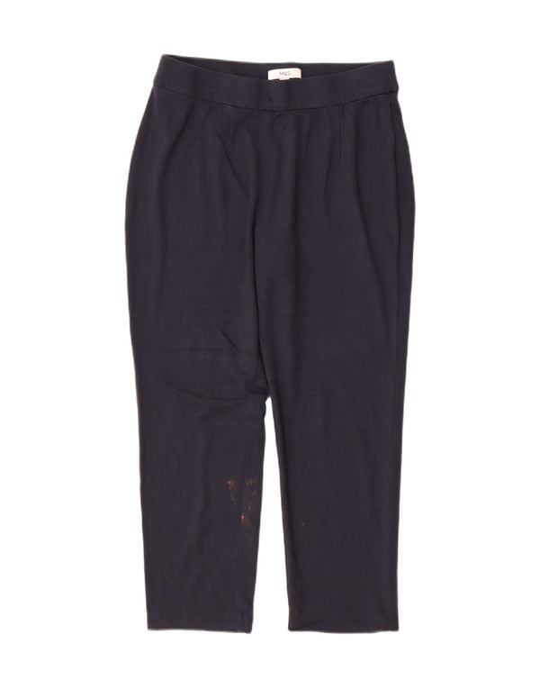 Marks & Spencer Pantalones cortos para mujer UK 14 Medium W30 L25 Azul marino