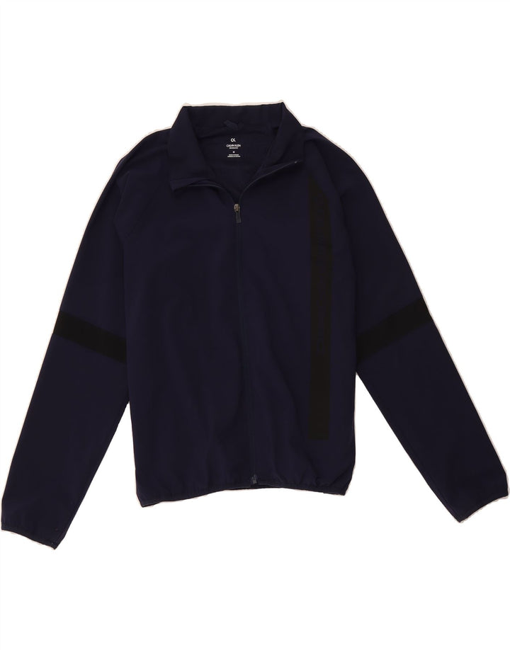 CALVIN KLEIN Mens Tracksuit Top Jacket Medium Navy Blue Polyester Vintage Calvin Klein and Second-Hand Calvin Klein from Messina Hembry 