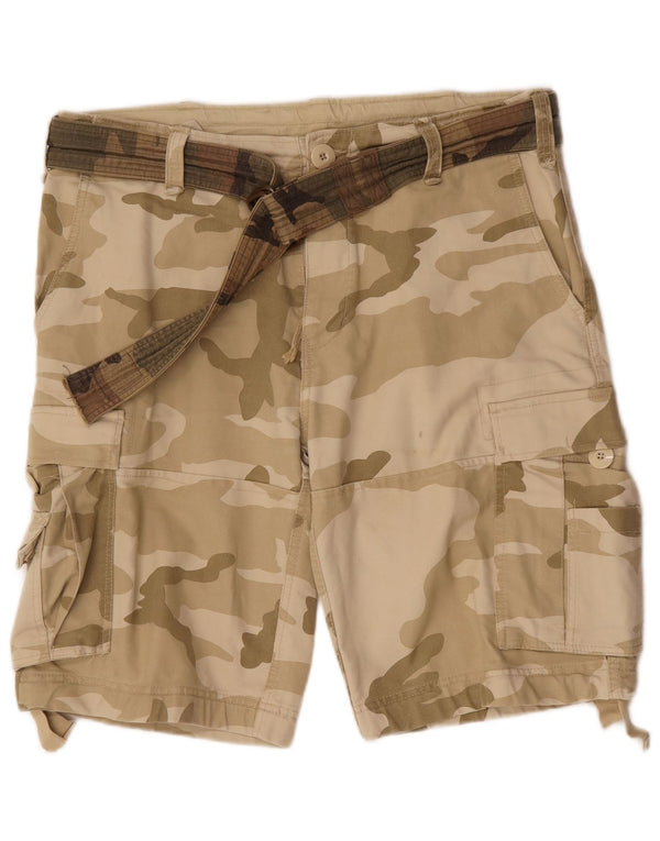 Brandit Pantalones cortos cargo para hombre 2XL W42 Algodón de camuflaje beige