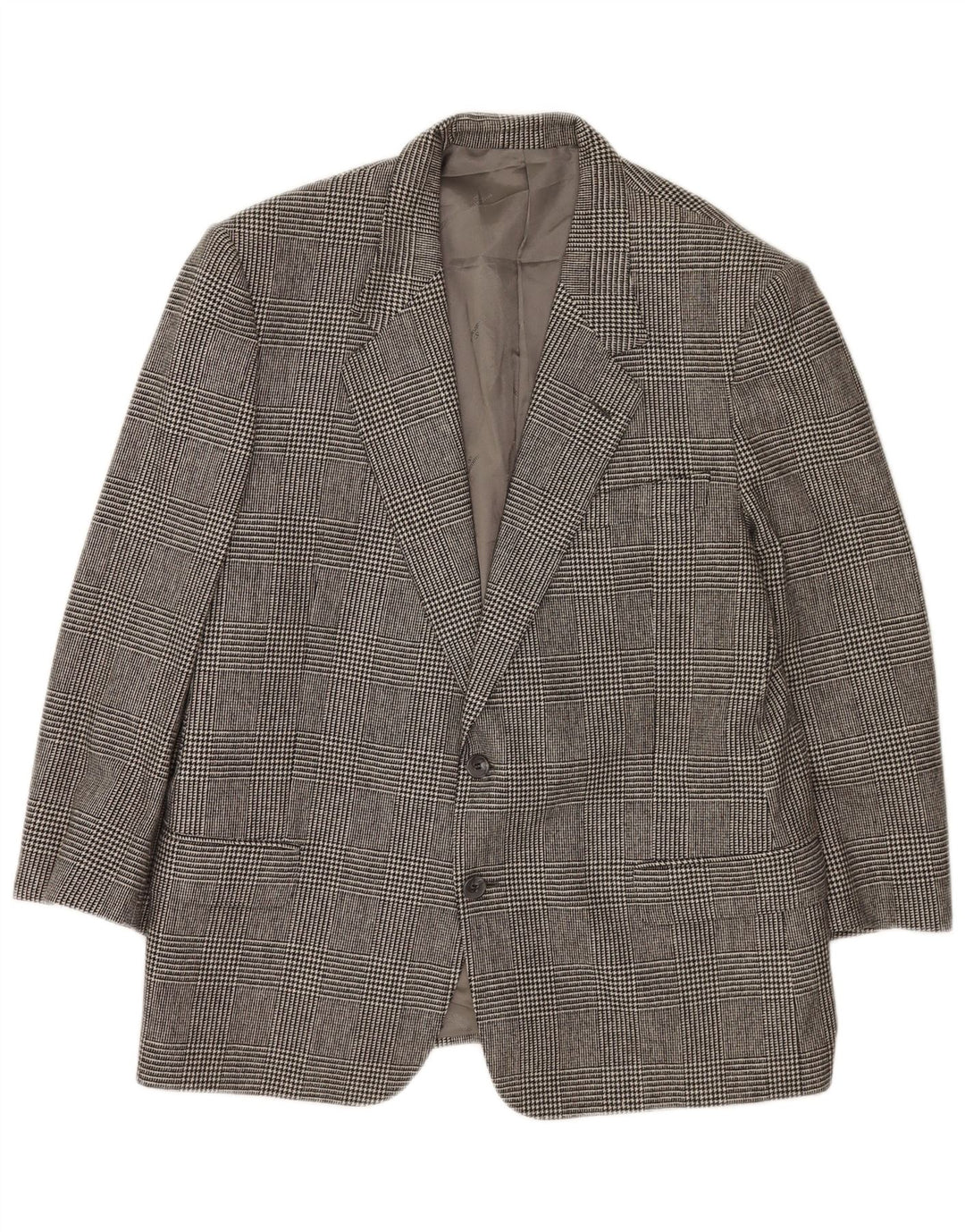 Valentino Chaqueta tipo blazer de 2 botones para hombre IT 54 2XL Gris pata de gallo