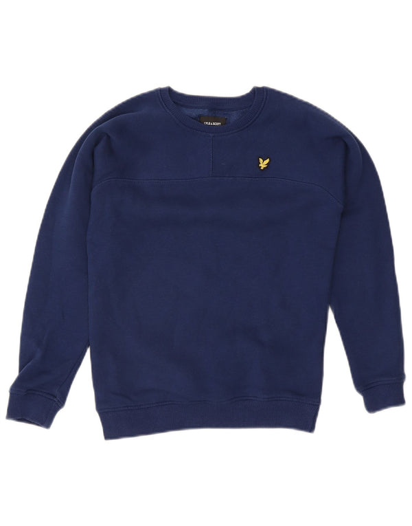 Lyle & Scott Sudadera para niño Jumper 9-10 años Azul Marino Algodón