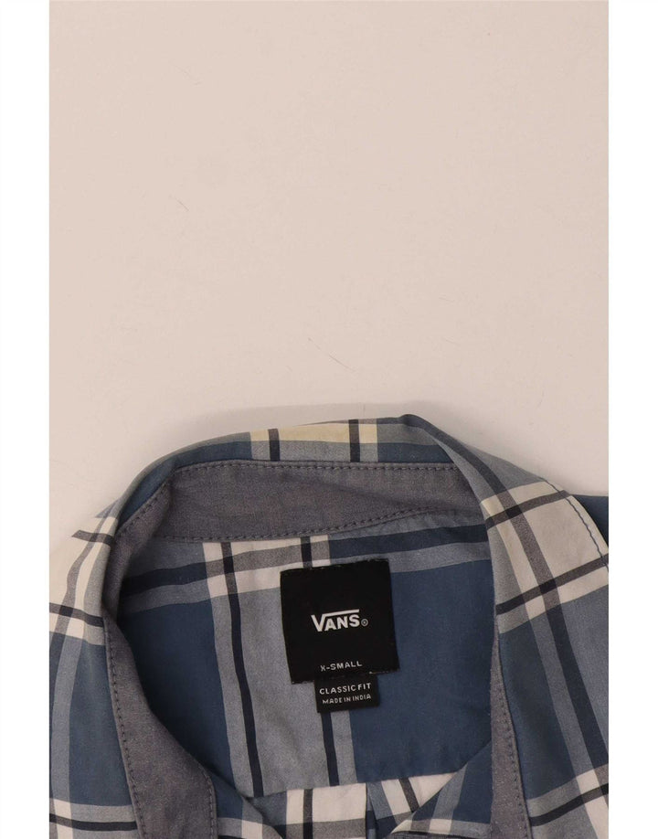 Camisa de corte clásico de manga corta para hombre Vans XS Blue Check