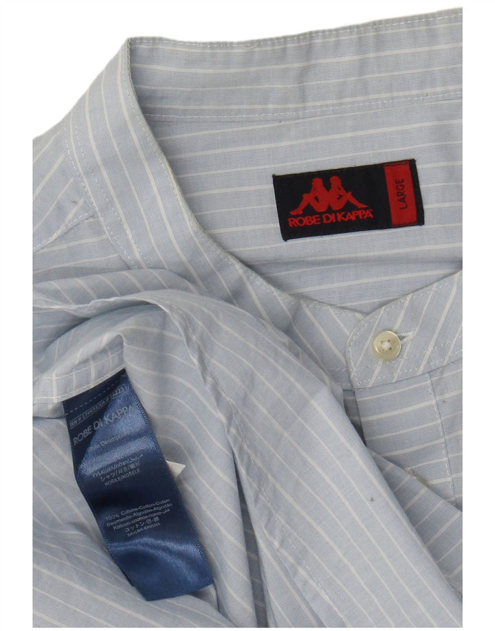 Kappa Hombre Jersey Camisa Grande Azul Rayas Algodón
