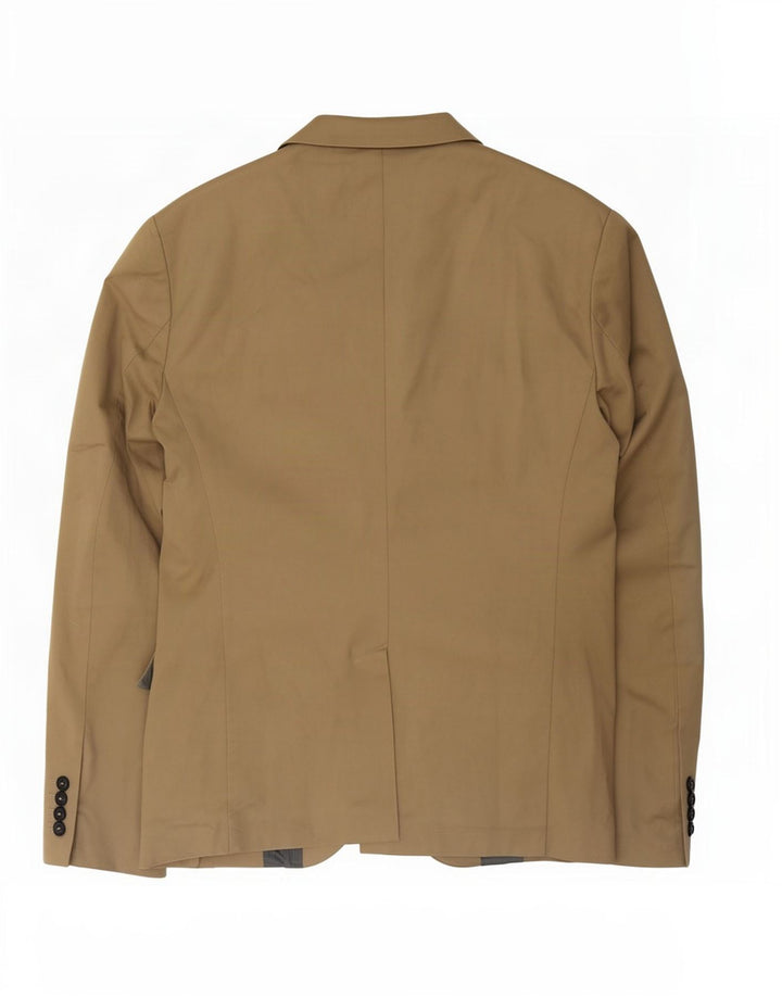Zara Chaqueta tipo blazer de 2 botones para hombre EU 50 Medium Khaki Classic