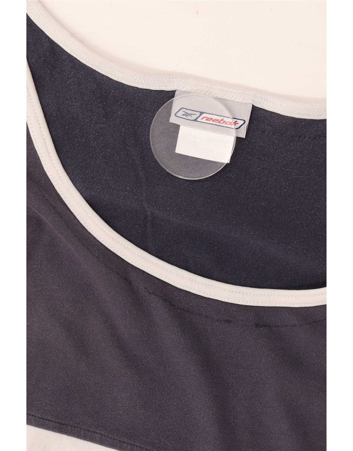 Reebok - Camiseta sin mangas para hombre XL, color azul marino, algodón