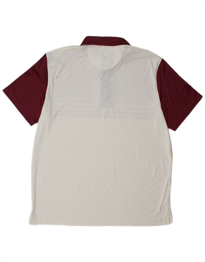 IZOD Polo Hombre XL Blanco Colorblock Poliéster