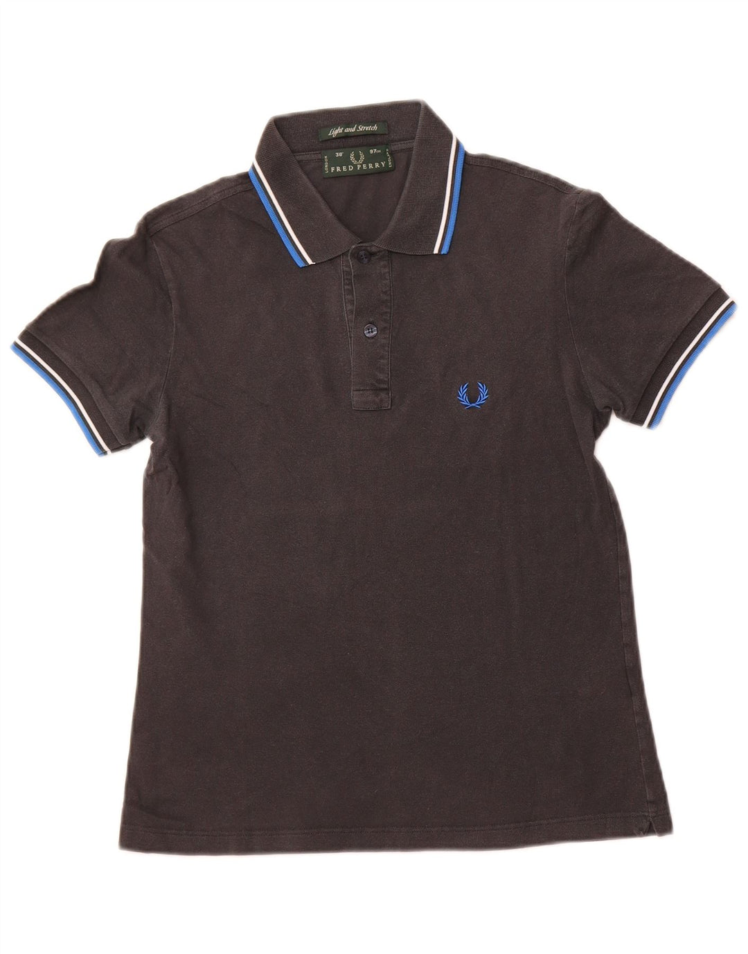 FRED PERRY Polo para hombre pequeño algodón negro