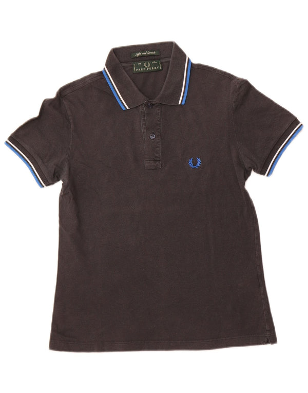 FRED PERRY Polo para hombre pequeño algodón negro