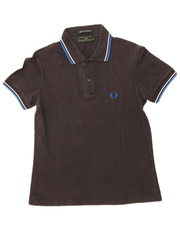 FRED PERRY Polo para hombre pequeño algodón negro