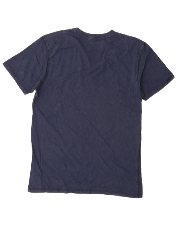 Hard Rock Cafe Camiseta gráfica para hombre Top Medium Azul marino Algodón