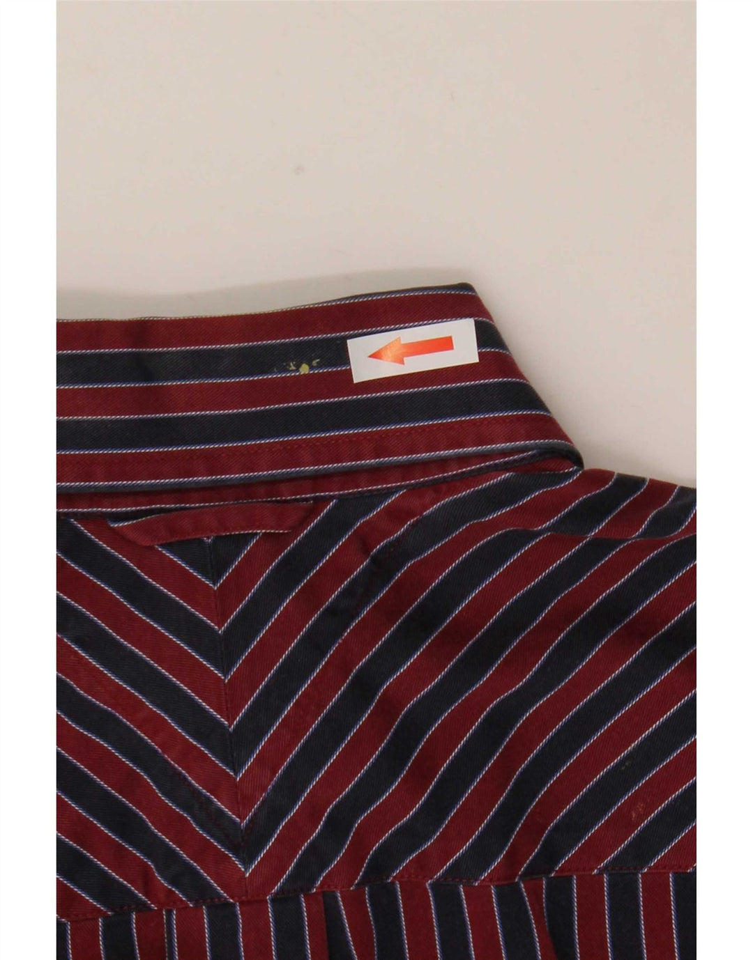 Camisa Tommy Hilfiger Hombre Small Algodón A Rayas Rojas