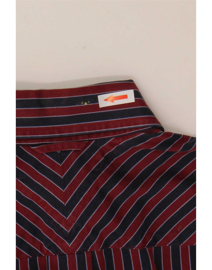 Camisa Tommy Hilfiger Hombre Small Algodón A Rayas Rojas