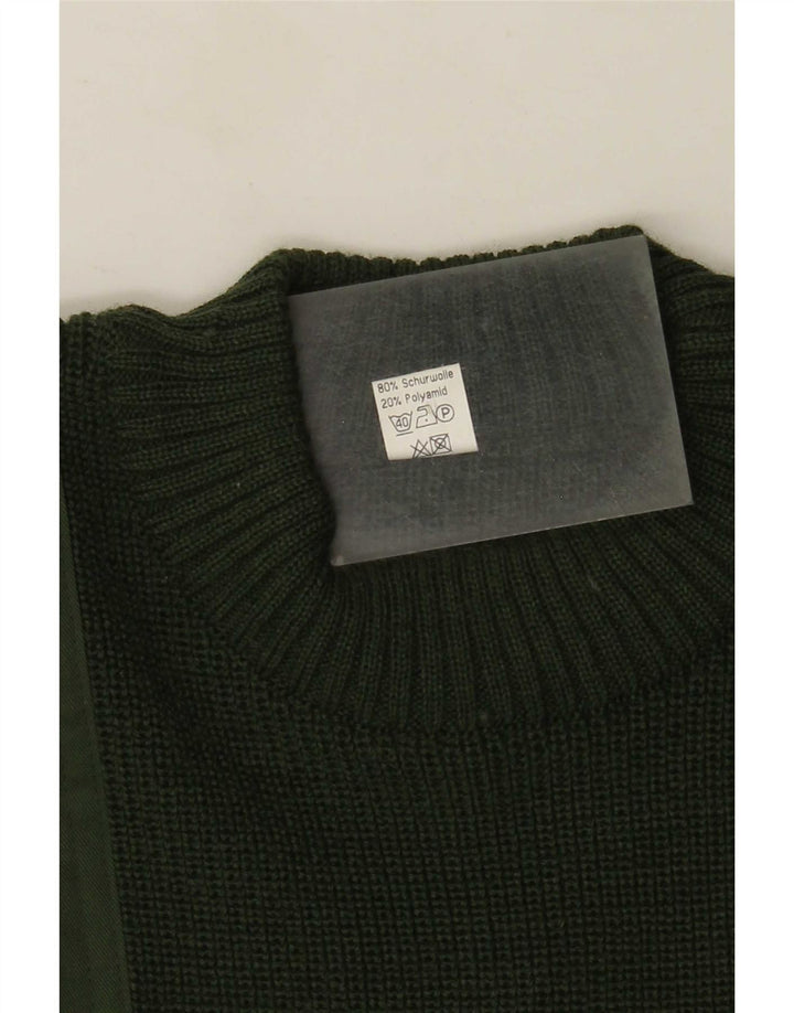 Halfen Jersey De Cuello Redondo Para Hombre IT 48 Lana Color Block Verde Medio