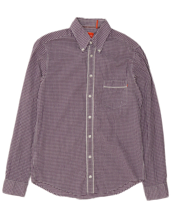 Camisa Superdry Hombre De Algodón A Cuadros Morado Medio