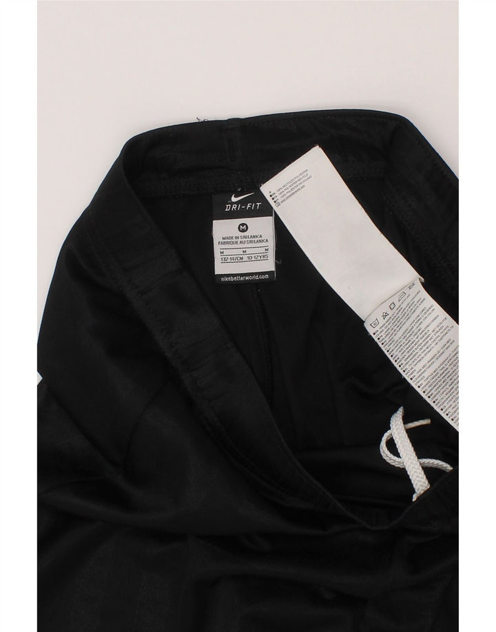 Nike Pantalones cortos deportivos Dri Fit para niños 10-11 años Poliéster a rayas negras medianas
