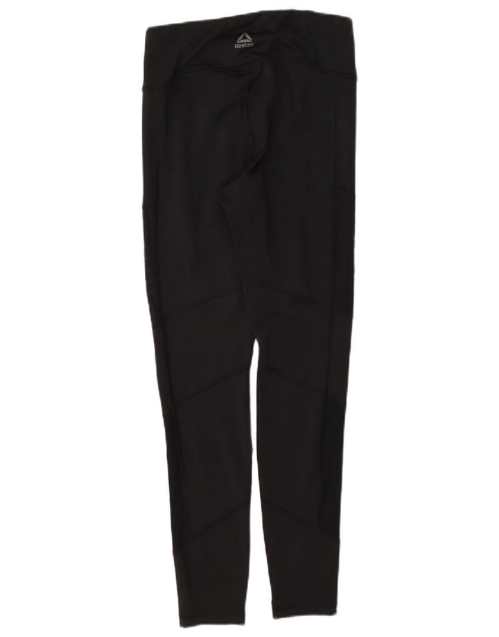 Reebok Leggings para mujer Reino Unido 8/10 Pequeño Negro Poliéster