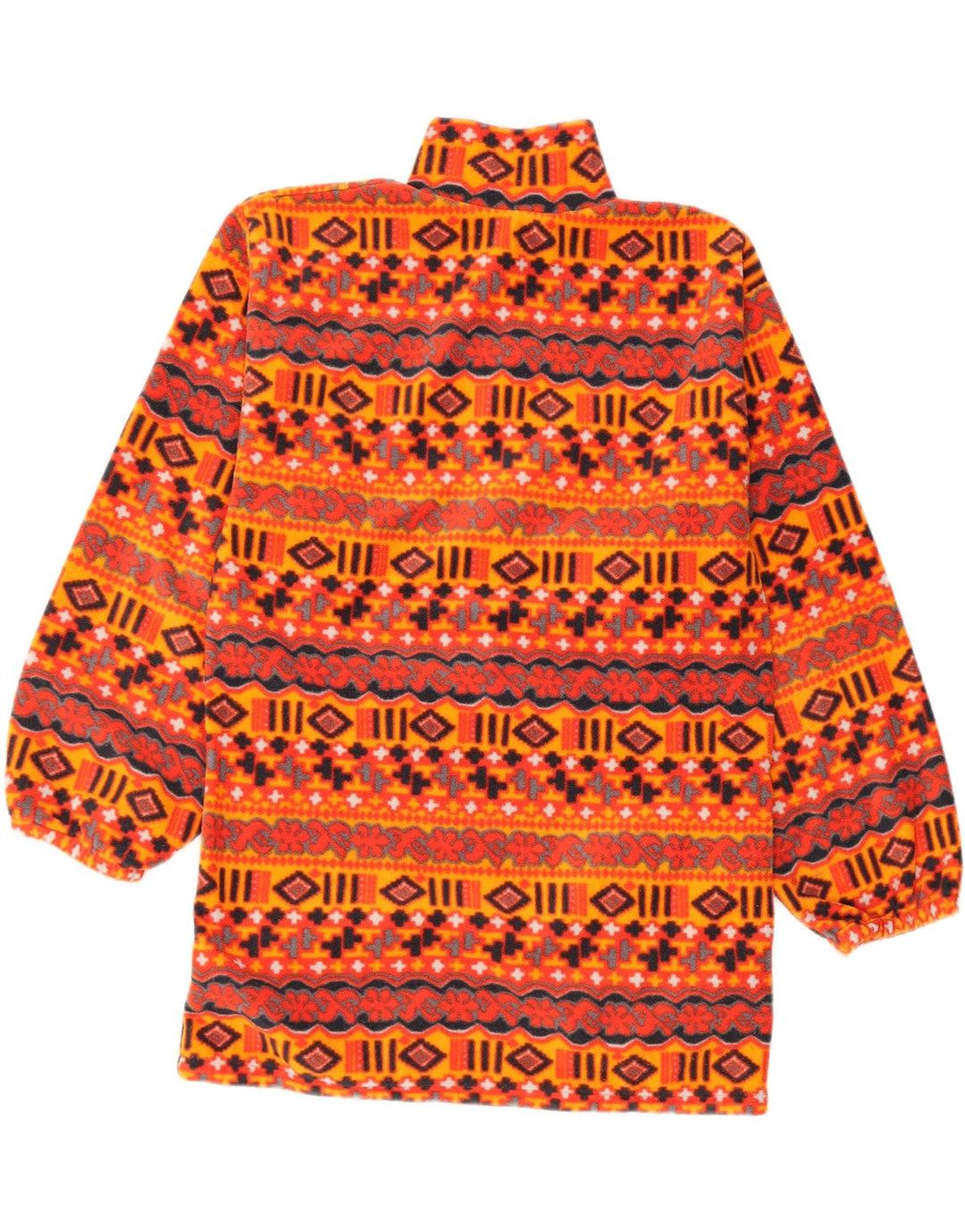 Vintage Mens Fleece Chaqueta Reino Unido 38 Medio Multicolor Fair Isle